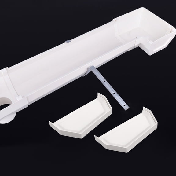 Healifty Gutter Fitting Parts Gutter Downspout Drop Outlet PVC White 1Pack