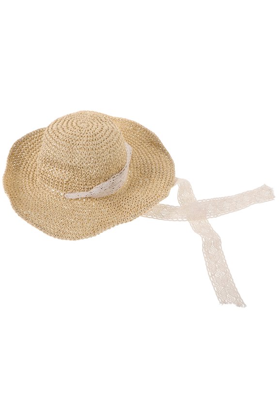 Handwoven Wide Brim Sun Hat for Beach with Crochet Raffia and Foldable Straw Design