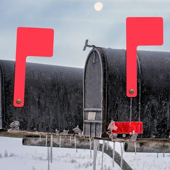 Healifty Smooth Rotating Red Mailbox Flag Replacement for Universal Outdoor Mailboxes