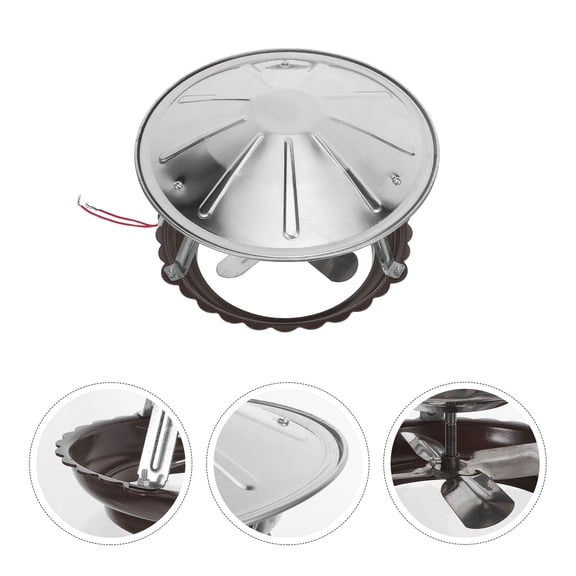 Healifty Indoor Chimney Draft Fan Stainless Steel with Automatic Speed Control and Easy Wall Mount