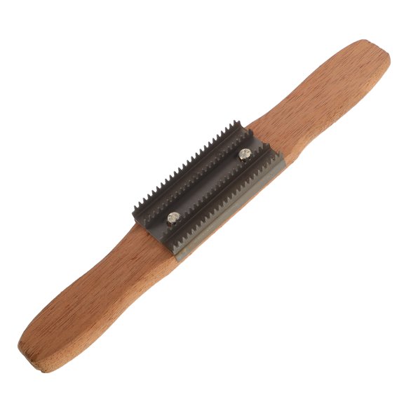 Healifty Lightweight Buffing Wheel Rake with Wooden Handle Stainless Steel for Home Polishing Use
