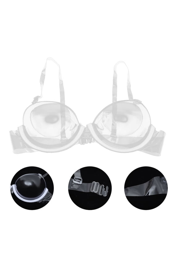Invisible Bra Bras With Clear Straps Transparent Spandex 1Pcs
