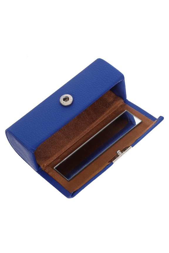 Lipstick Holder for Purse Blue PU Lipstick Storage for Women Daily Use 1Pcs