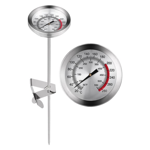 Healifty Meat Thermometer for Turkey Stainless Steel Thermometer Temperature Measurement 1Pcs