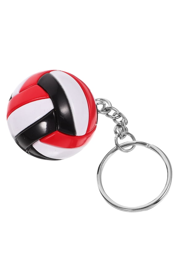 Sports Ball Keychains Volleyball Key Chain Pendant Metal Bag Ornaments 1Pcs