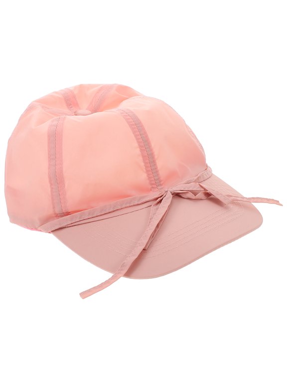 Minimalist Pink Retro Womens Ball Cap with Wide Brim and Adjustable Closure