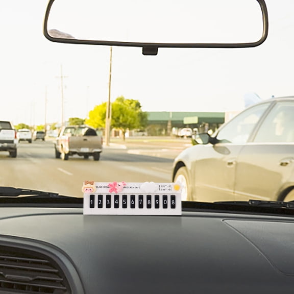 Healifty Temporary Car Number Display Plate with Multifunctional Parking Indicator for Easy Vehicle Identification