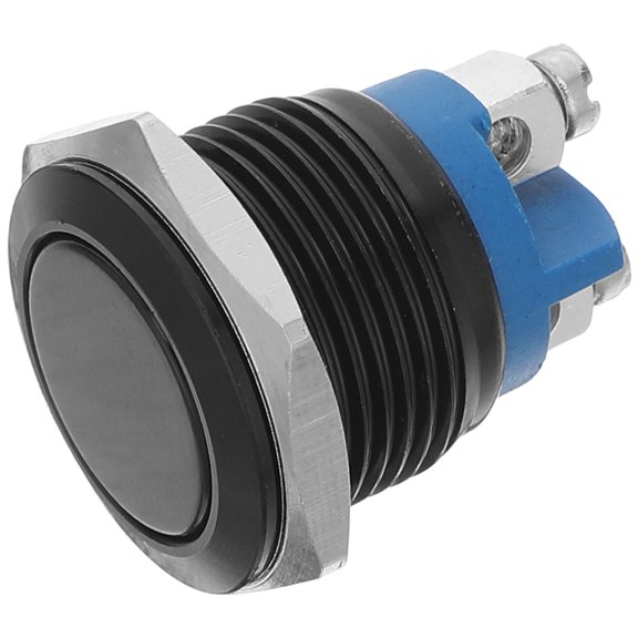 Healifty 12V Momentary Push Button with Metal Shell and Screw Terminal for Car and Truck Use, Black