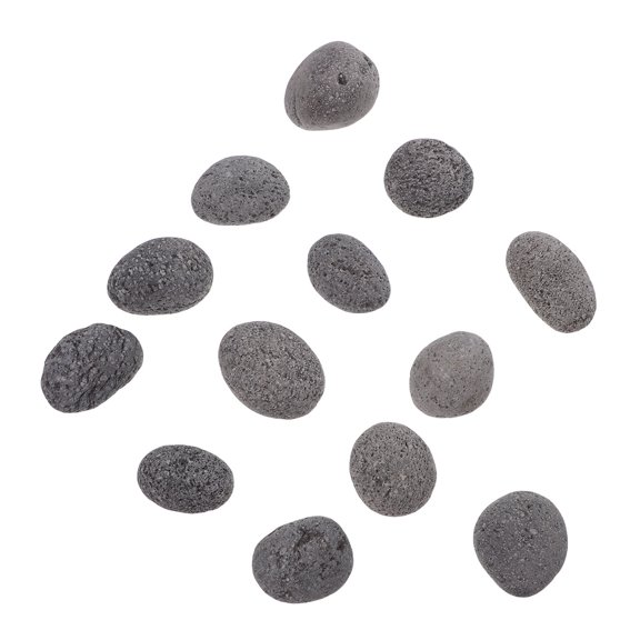 Healifty Natural Grey Lava Stones for Fire Pit Base Fire Bowl and Patio Heater Rocks