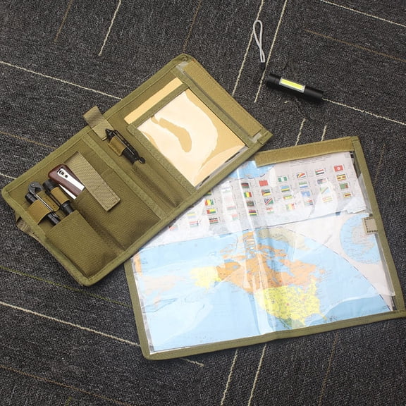 Healifty Outdoor Map Holder Waterproof Binder with Multifunctional Design for Notebooks and Maps