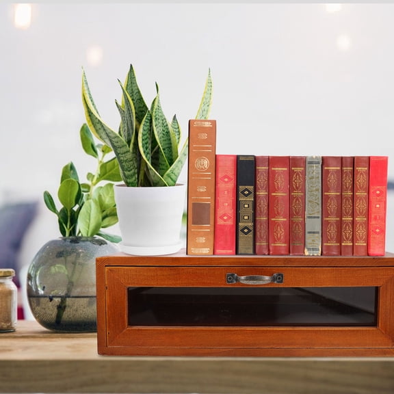 Healifty Rectangular Desk Riser Box Monitor Riser Drawer Wood 1Pack for Stationery Storage Back to School