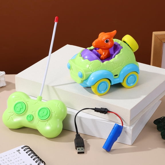 Healifty Remote Car Remote Controlled Dinosaur Car Cartoon Design Multi 1 Set