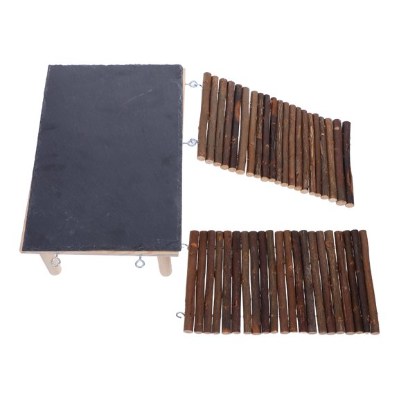 Healifty Reptile Basking Platform, Wooden Ramp for Bearded Dragons