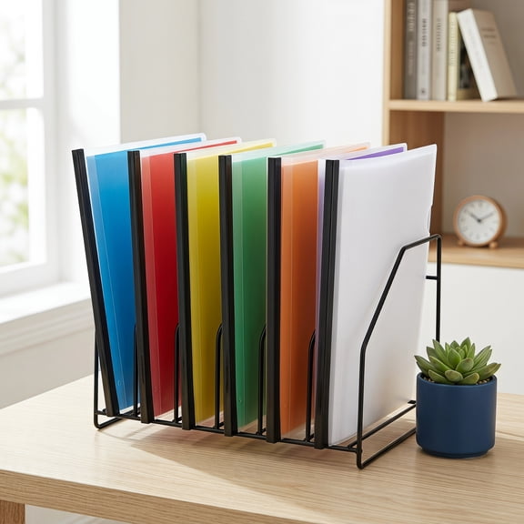 Healifty Robust Black Plastic Presentation Folders, Sliding Bar, Clear Document Cover, 30Pcs