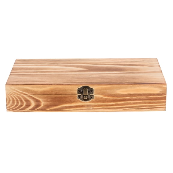 Healifty Wooden Keepsake Box with Hinged Lid, Decorative Storage Organizer for Jewelry, Recipe Cards, Photos and Mementos