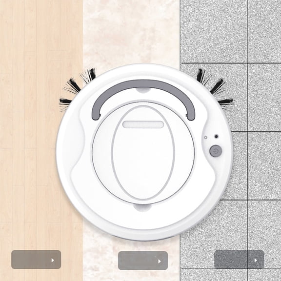 Healifty Automatic Sweeper 6.8cm Slim Design White for Home Easy to Remove Debris and Hair