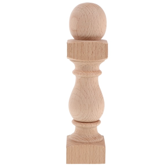 Healifty Smooth Beige Wooden Finials for Bed Posts Staircases and Furniture Crafting