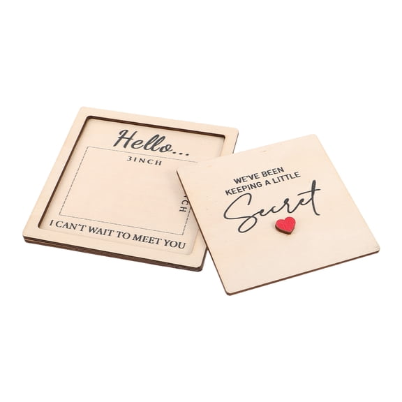 Healifty Sonogram Wooden 4.25x4.25 for Picture Frame Pregnancy Reveal