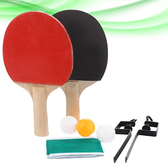 Healifty Pong Ball Racket Table Tennis Wooden Stand Assorted Color for Playing