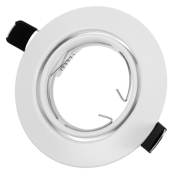 Healifty Spotlight Light Frame White Metal Recessed Light Trim for Home Ceiling