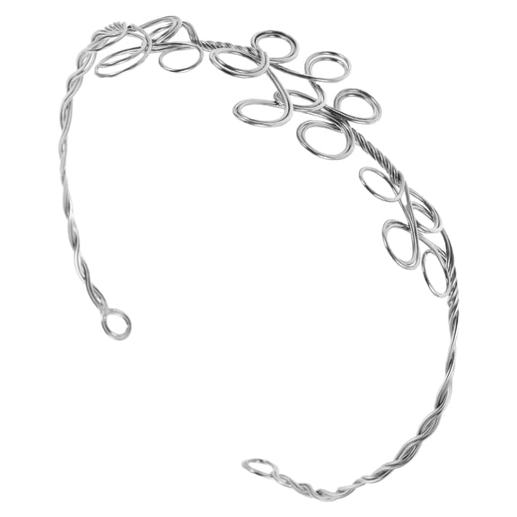Healifty Stable Plated Silver Metal Wire Tiara Crown Base for Hair Hoop DIY Craft Projects