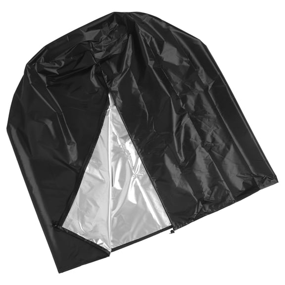 Healifty Stackable Black Tire Storage Cover with Zipper Durable Weatherproof Protection for Trailer