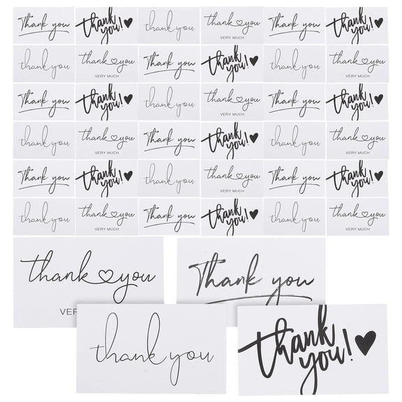 Healifty Thank You Cards Decor White Paper for Beauty and Nail Salons with Adorable Messages