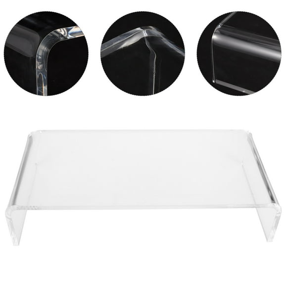 Healifty Transparent Keyboard Case with Computer Monitor Stand for Desk Organization