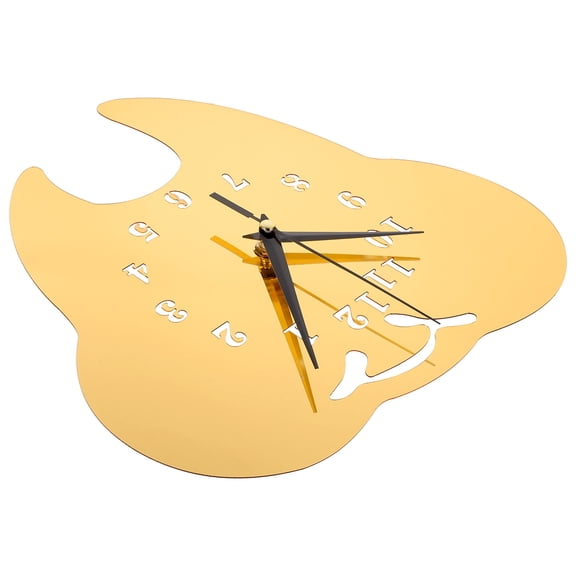 Healifty Golden Tooth Shaped Wall Clock Acrylic Mute Decor for Antique Home