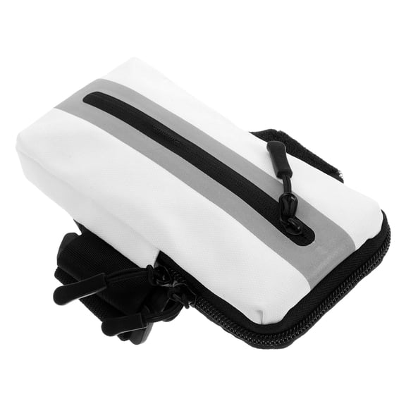 Healifty Universal Fit Running Wrist Pouch with Lightweight Material, White Phone Case for Outdoor Sports