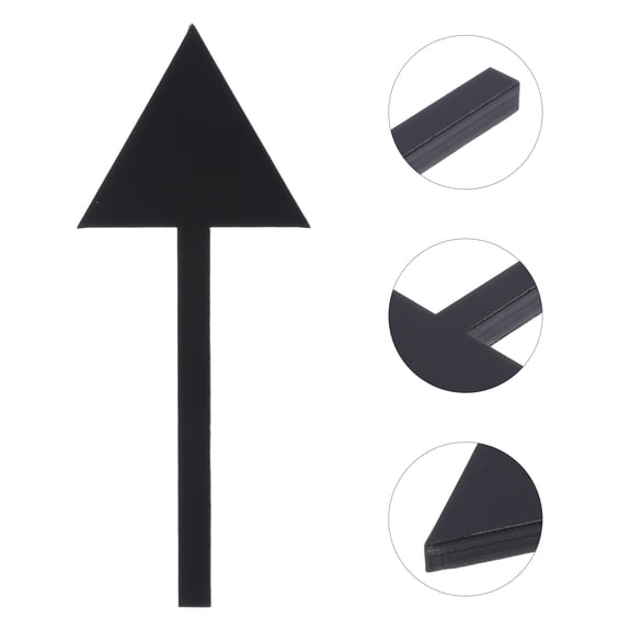 Healifty Black Acrylic Arrow Wall Decal - Versatile Directional Signage for Home, Office, Business Use