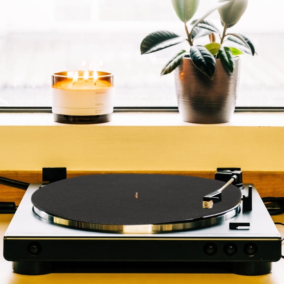 Healifty Turntable Slipmat Black Non Slip Vinyl Player Mat for Home Audio