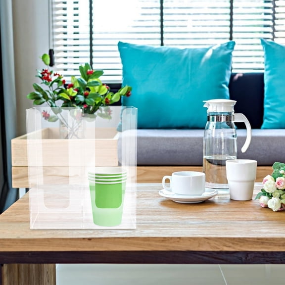 Healifty Wear Resistant Transparent Paper Cup Organizer Suitable for Home and Cafe Countertops