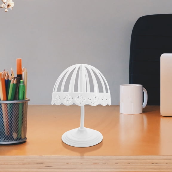 Healifty White Plastic Baseball Cap Rack, Dome-Shaped Hat Holder for Neat and Organized Storage Solution