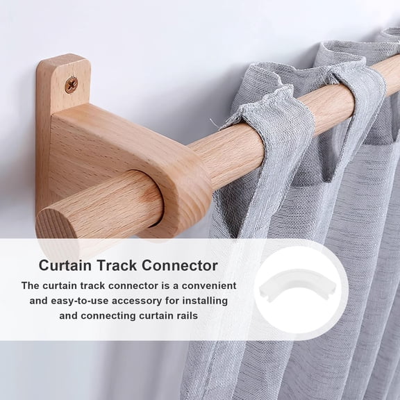 Healifty White Plastic Curtain Track Connector for Ceiling Rails, and Enhanced Stability for Window Treatments