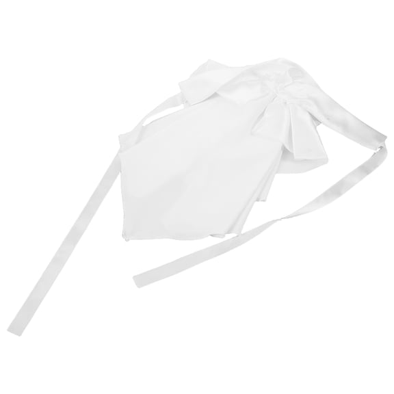 Healifty Ruffled Faux Collar Detachable White Polyester Soft Neck for Pet Use