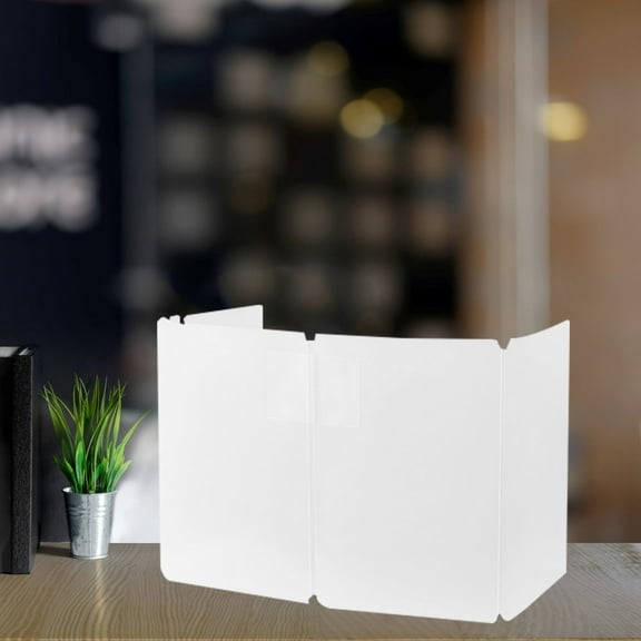 Healifty White Sneeze Guard Panel for Desk Easy Installation Portable Protective Barrier for Home Use