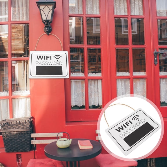 Healifty White WiFi Password Sign for Home with Erasable Marker Board Easy to Update Network Info