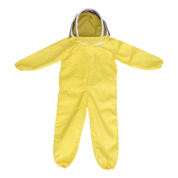Healifty Yellow Cotton Beekeeping Suit for Kids, Breathable and Protective Beekeeping Clothing
