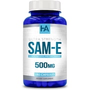 Healing Awakening Ultra Strength SAM-e 500mg Dietary Supplement Capsules, Joint & Mood Support, 190 Count