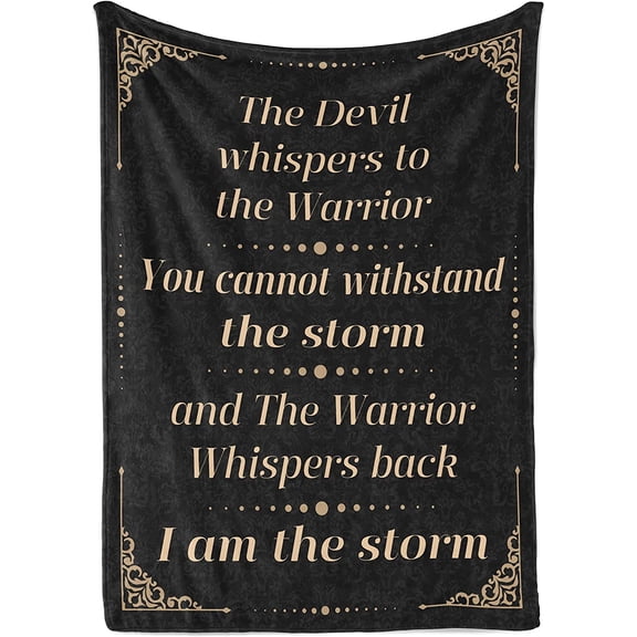 Healing Birthday Valentine Men, Women, Get Well Blanket for Men After Surgery, Chemo Patients, Inspirational Blanket - I Am The Storm, 50x60in Fleece Blanket