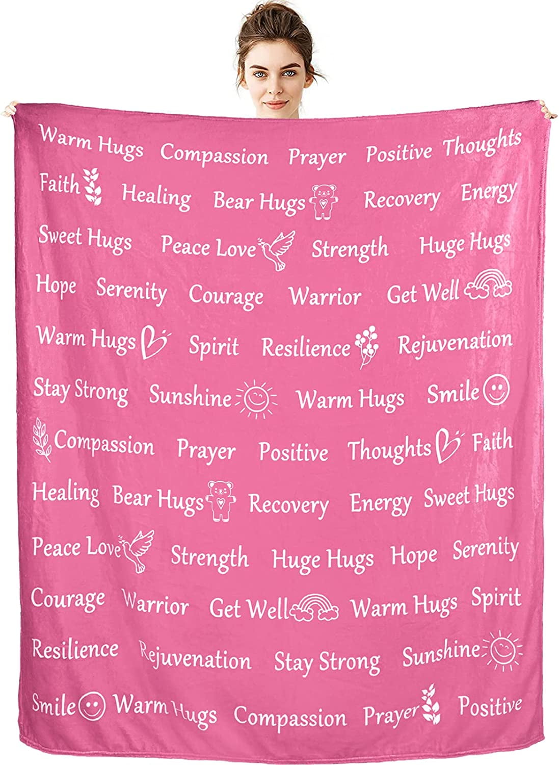 Pink Let's get cozy blanket online