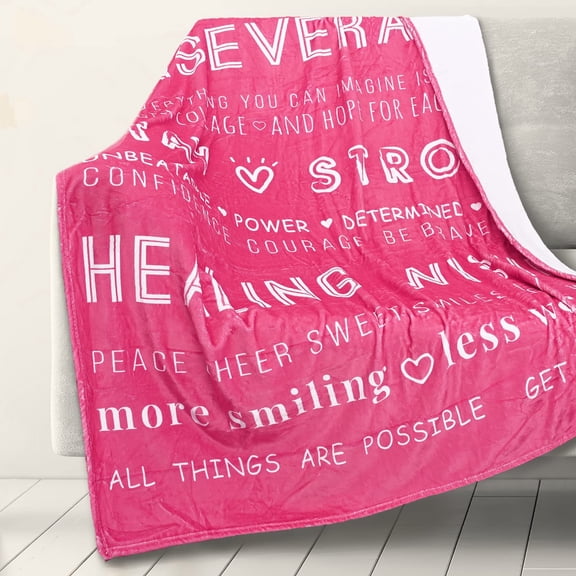 Healing Blanket Pink Fleece Throw Blanket for Women,Soft Inspirational Player Blankets Thoughtful Comfort Gifts for Women, 60\u201dx80\u201d Fuzzy Memorial Blanket Cozy Couch Sofa Bed Blankets