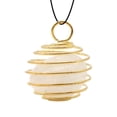 thumbnail image 1 of Healing Chakra Stone Necklace Gemstone Beads Round Iron Spiral Bead Cage Pendants Jewelry, 1 of 1