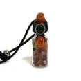 thumbnail image 1 of Healing Chip Stone Glass Wishing Bottle Tumbled Gemstone Crystal Pendant Chrysocolla Adjustable Necklace - Womens Fashion Handmade Jewelry Boho Accessories, 1 of 3