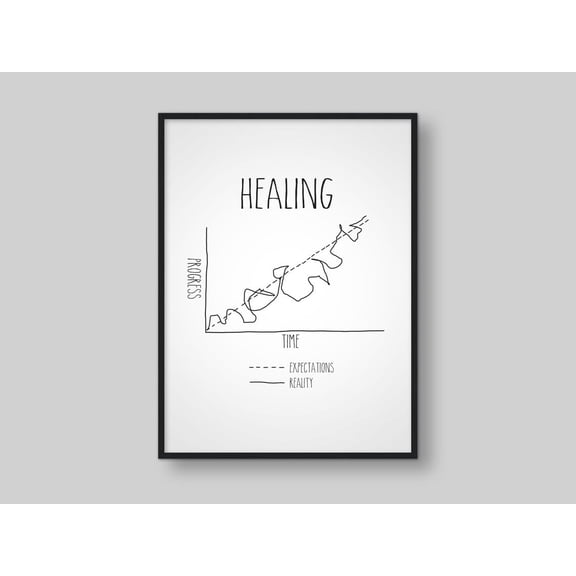 Healing Chiropractic Wall Art Print, Unframed Paper Poster 8x10in