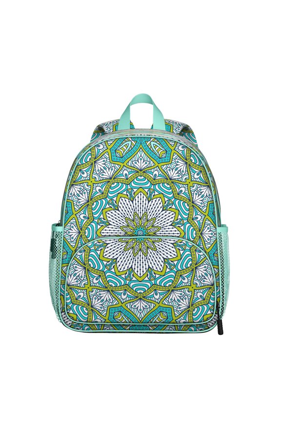 Healing Cosmic Students Backpack - Boho Chic Mandala Design with Mystic Spiritual Elements and Balance Pattern, Comfortable Adjustable Straps for Developing Students