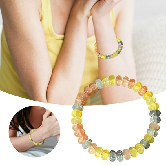 Healing Bracelet - Stretchy Gemstone Jewelry for Women & Men, Handmade Chakra Energy Wellness Bracelet, Meditation & Metaphysical Gift with Natural Stones