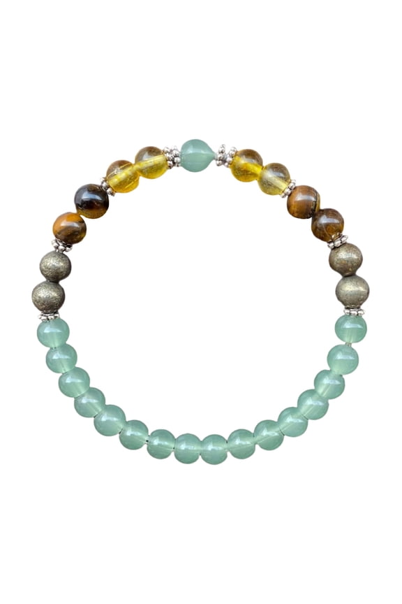 Healing Bracelet for Women - Natural Gemstone Anxiety Relief Bracelet, Handmade Stress & Chakra Balancing Jewelry, Adjustable Purple Beaded Gift