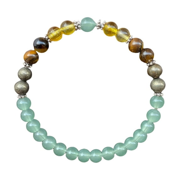 Healing Bracelet for Women - Natural Gemstone Anxiety Relief Bracelet, Handmade Stress & Chakra Balancing Jewelry, Adjustable Purple Beaded Gift